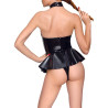 Black Level Body avec jupe VINYL BODY SKIRT Noir